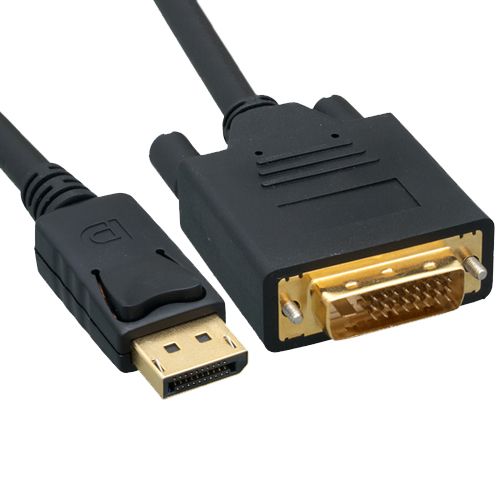 C-DPDMM: 3 to 15ft DisplayPort male to DVI male cable 28AWG CL3/FT4 BLACK
