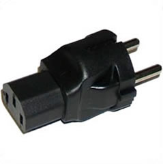 A-77C13MF: Schuko CEE 7/7 (Euro) male to C13 Female power adapter