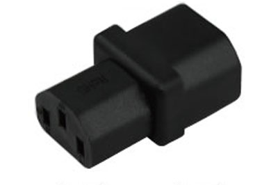 A-C1314FM: C14 Male to C13 Female power adapter