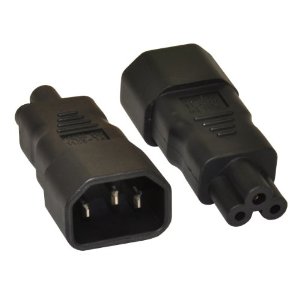 A-C14C5MF: C14 Male to C5 Female power adapter