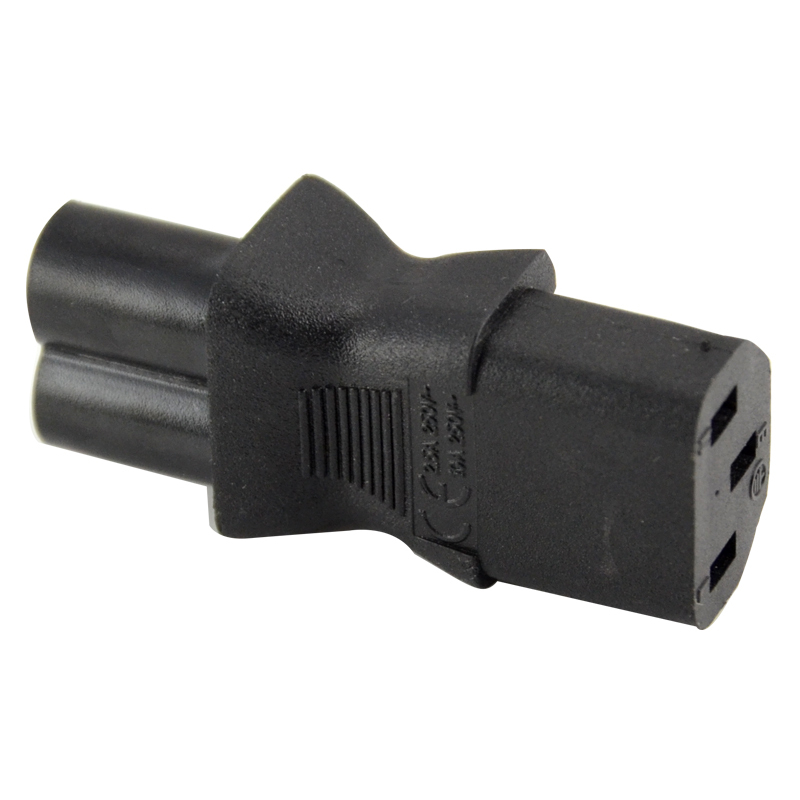 A-C6C13MF: C6 Male to C13 Female power adapter