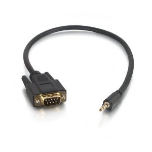 A-DB9AMM: 6 inch DB9 male to 3.5mm stereo serial adapter cable