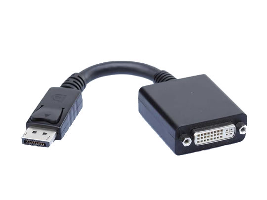 A-DPDVI-MF-A: 6 inch DisplayPort male v1.2 to DVI Female Adapter, Active