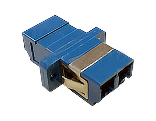 A-LCLCFFSP: LC/LC fiber coupler F/F singlemode duplex ceramic panel mount, blue