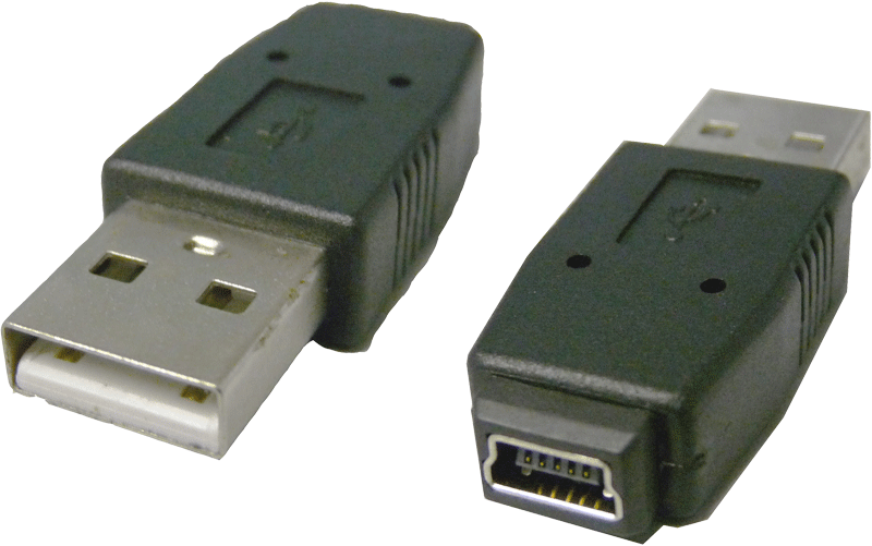 A-USB-AMMF: USB A Male to mini 5-pin USB Female adapter