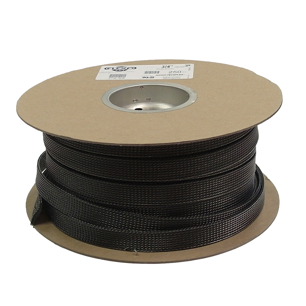 BS-PT075-250CB: 250ft 3/4 inch Sleeving Carbon
