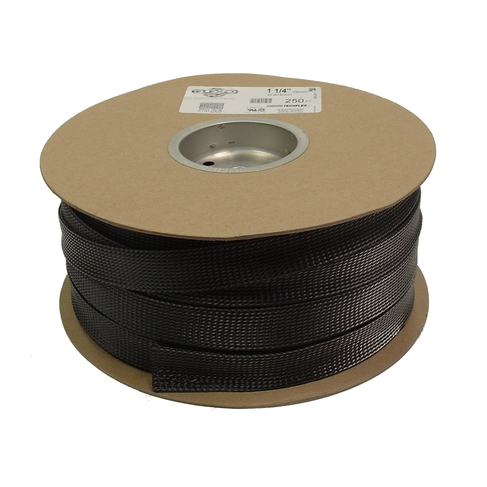 BS-PT125-250CB: 250ft 1 1/4 inch Sleeving Carbon - Click Image to Close