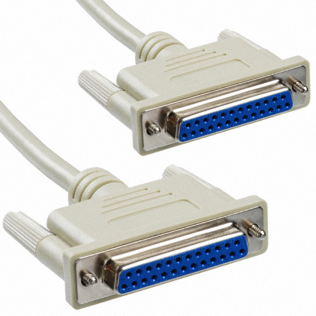 C-DB25-FFN: 6 ft to 10ft DB25 female to DB9 female Serial Null-Modem Cable
