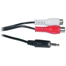 HF-CAB-AUD-3.5MM-Y: 3.5mm Audio Male to 2 Female Y Cable