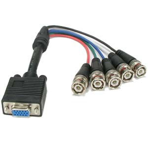 HF-CAB-VGA-5BNC: 6" VGA to 5 BNC Cable 6 (M-M)