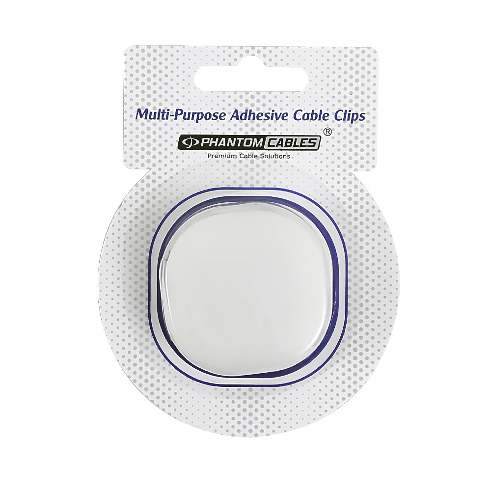 CC-AD4-WH: Cable Clips for Four Wires - Adhesive - White (1 Pack) - Click Image to Close