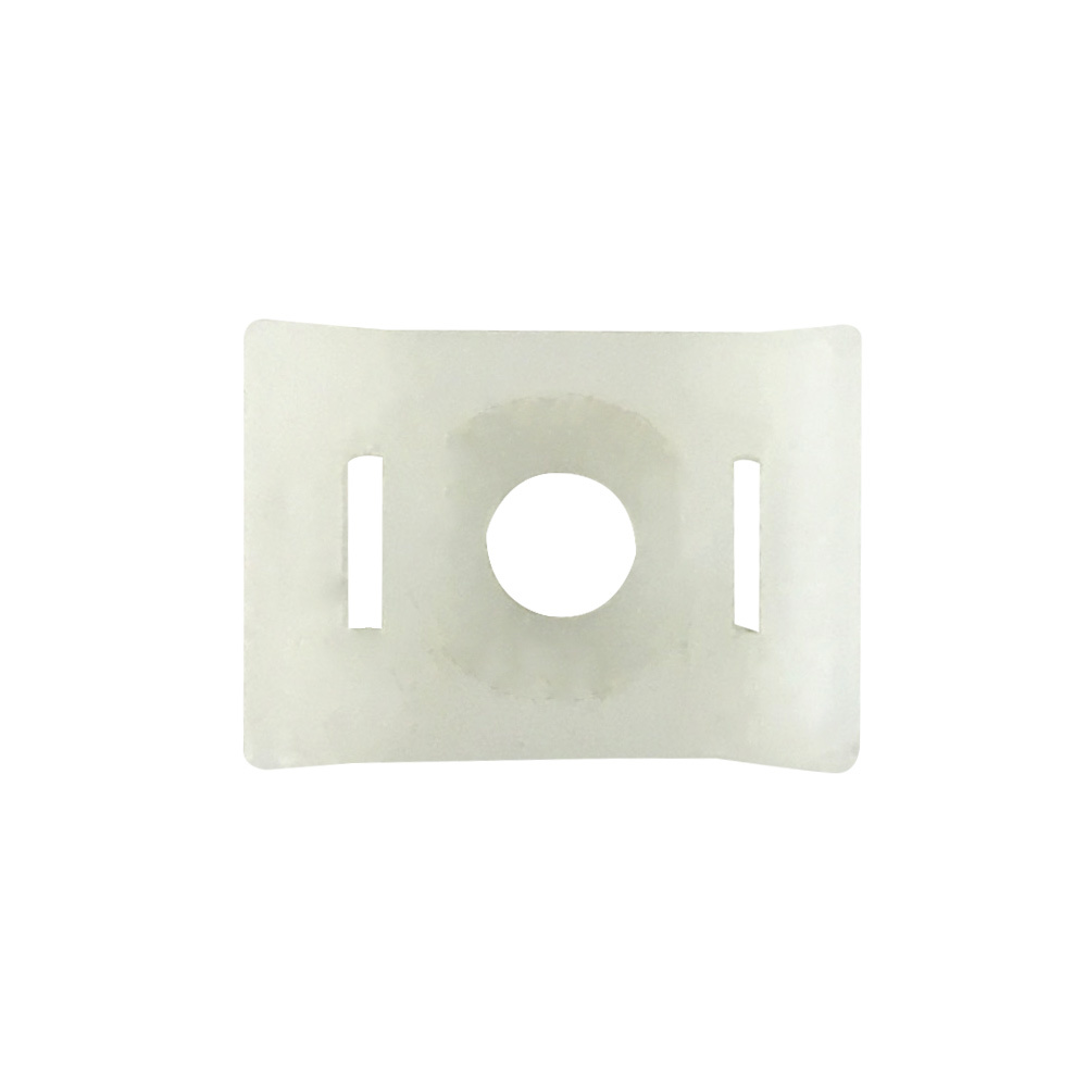 CT-SM02-CL: 100pk Cable Tie Screw Mount Base 17.8x12.7x7.5mm - Natural - Click Image to Close