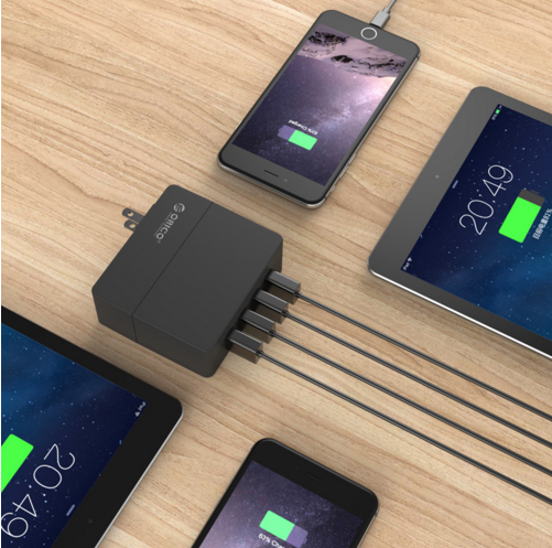 DCA-4U: 4 PORTS 5V/1A*2, 5V/2.1A*2, TOTAL: 5V/6.2A 31W USB WALL CHARGER