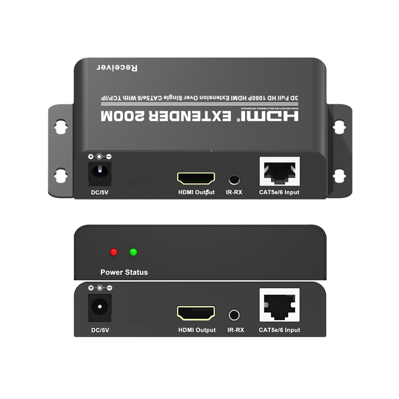 HSIP-R: HDMI over TCP/IP CAT5 Receiver w/IR RX/Power Adapter for HSIP-xx series