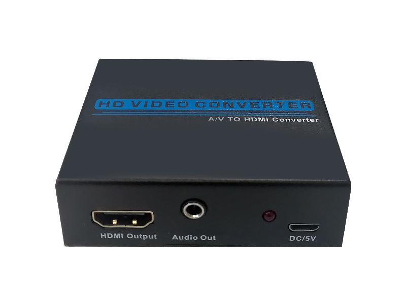 HCC0106: Composite/RCA to HDMI HD 1080p/720p Video Audio Converter with USB charging cable