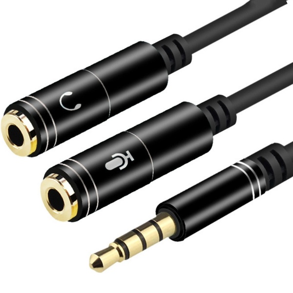 HF-A351M2F: 3.5mm Mic/Headset Male Jack to Audio Female Adapter