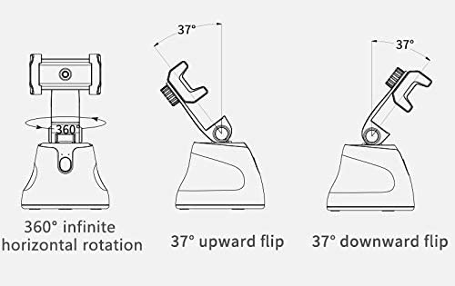 HF-AGRC1: Personal Robot Camera, 360 Rotation Auto Tracking Smart Following Face & Object Phone Mount Stand Holder Tripod Selfie