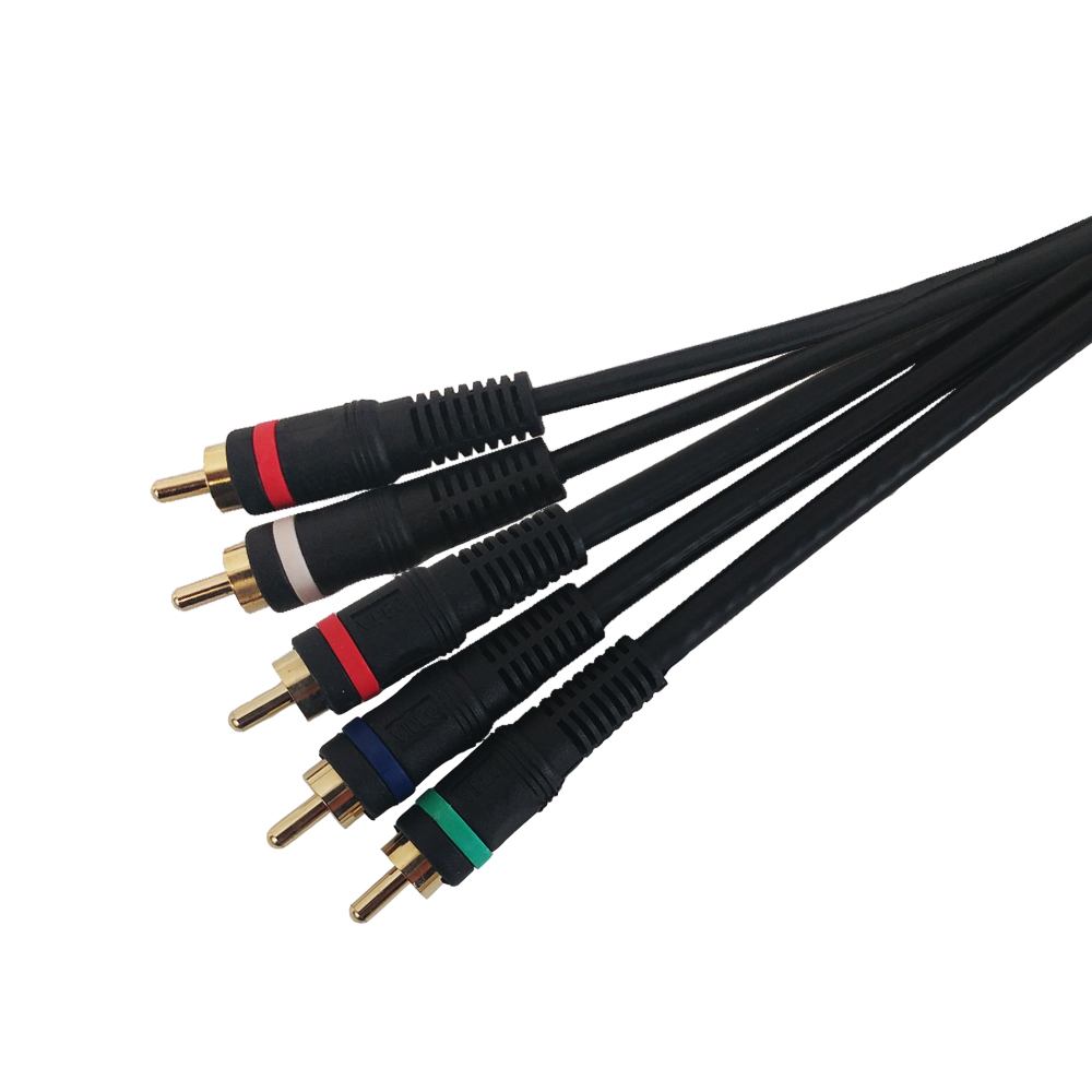 HF-C-5COMP: 3 to 50 ft RGB Component Video Audio Cable - (Red-Green-Blue+Red-White ) 5 RCA Cable - DIRECTV, Satellite Dish Comcast