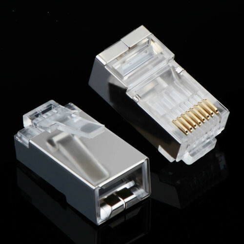HF-CAT6100SC: RJ45 CAT6 Pass-Through Shielded Networking Cable Connector(100pcs/small box)