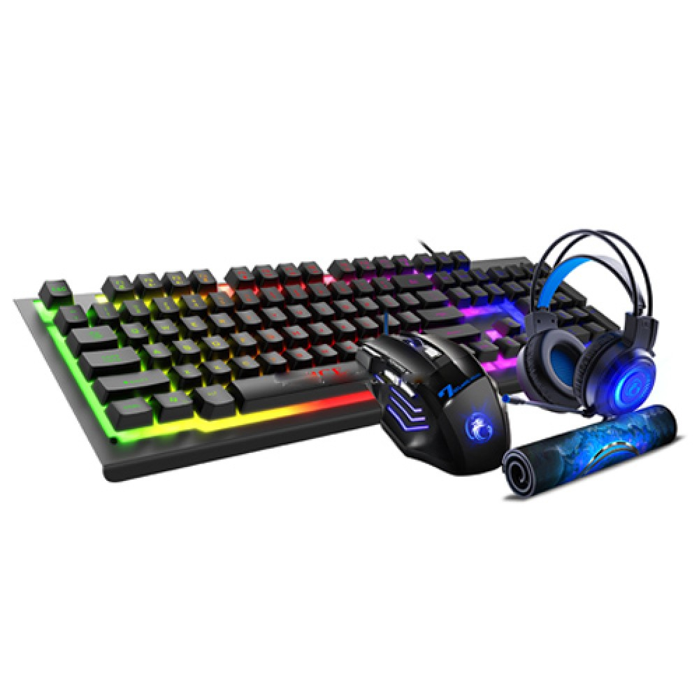 HF-GK480: 4 in 1 Gaming Keboard & Mouse Combo w/Headset + Gaming Pad