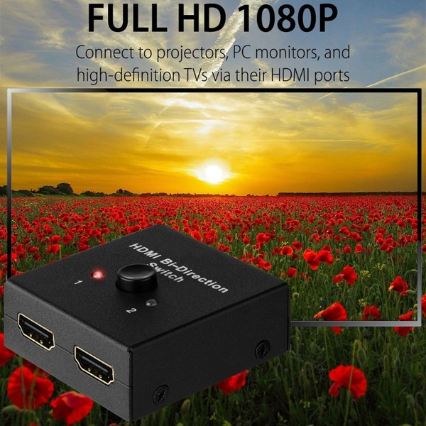 HF-HBDS2: HDMI Switch Bi-Directional Switcher 1 in 2 Out / 2 in 1 Out HDMI Splitter Support HDCP Ultra HD 4k 3D 1080p for HDTV / PS4 / DVD/DVR / Xbox etc - Click Image to Close
