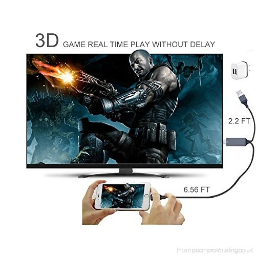 HF-LTHG: Hyfai 6ft LIGHTNING TO HDMI CABLE Adapter 1080P HDMI VIDEO FOR IPHONE/iPad