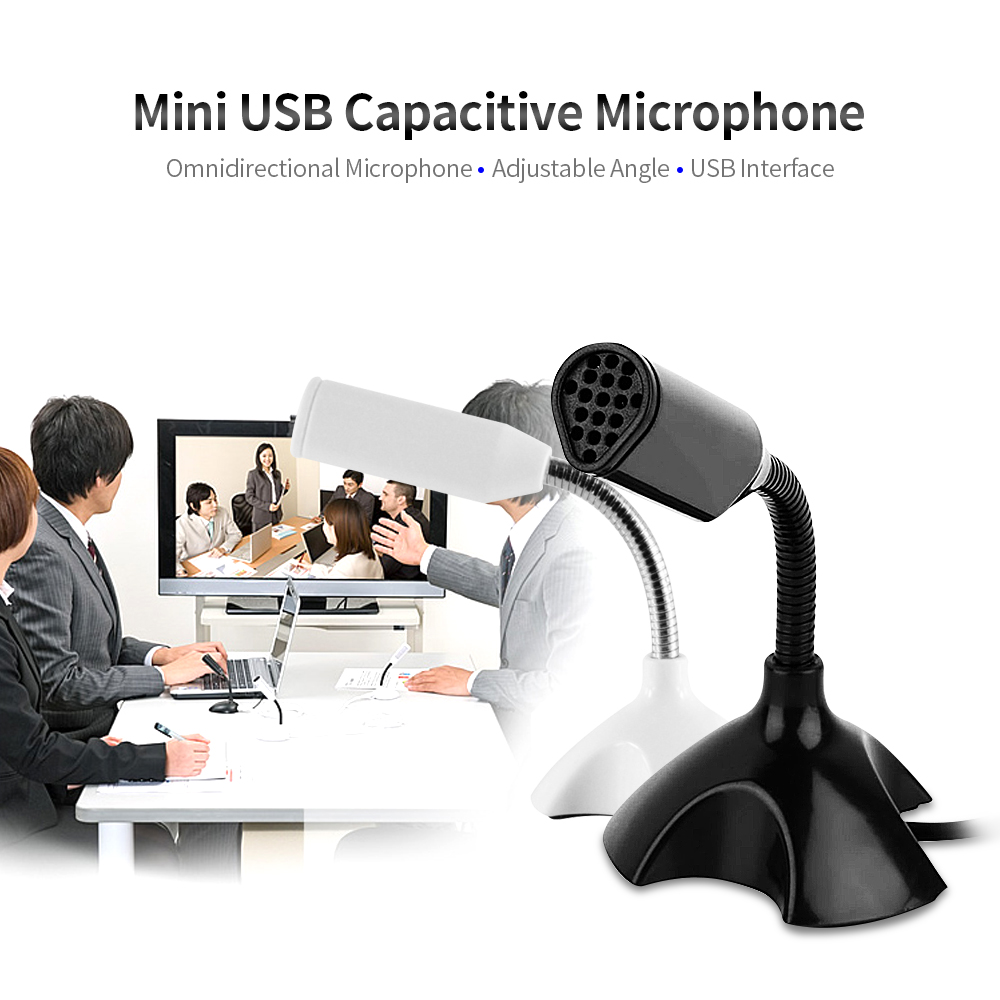 HF-MNUMC: Mini Size USB Microphone Desktop Stand MIC for Online Voice Chat Game Recording - Click Image to Close