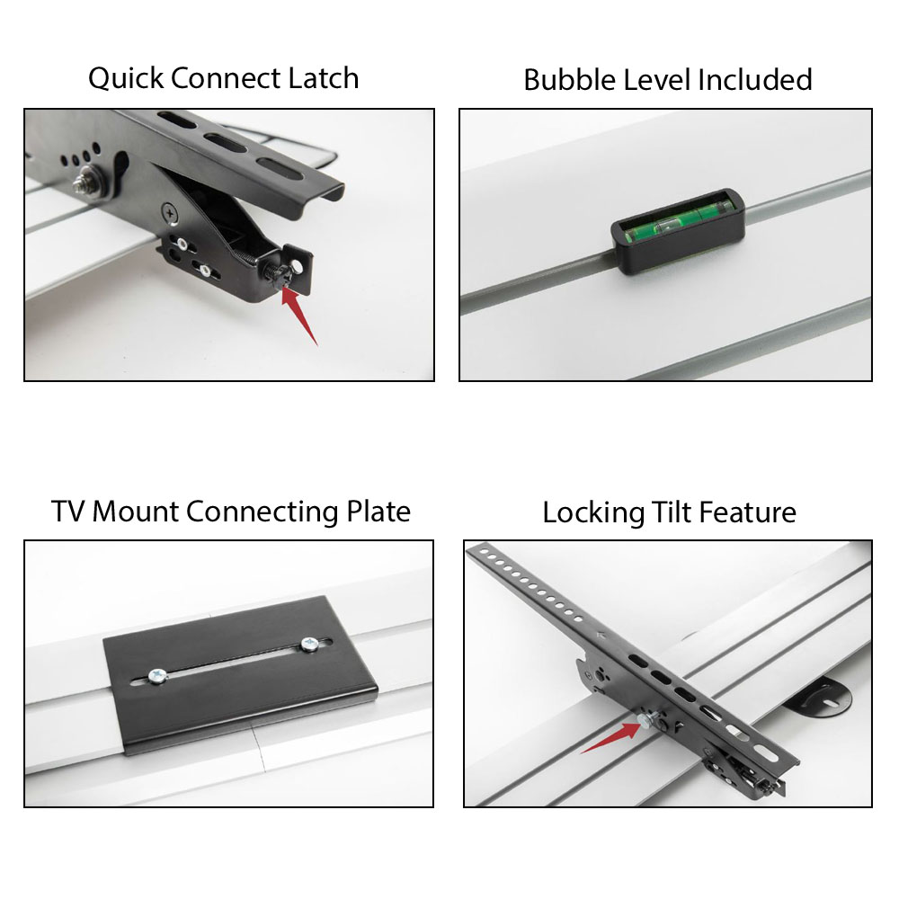 HF-MWM-1550: Menu Wall TV Wall Mount Bracket, Expandable - Fits Sizes 45-55 inches - Maximum VESA 600x400