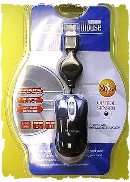 HF-Mou-2070B: Optical USB Mini Mouse w/Retrackable cable