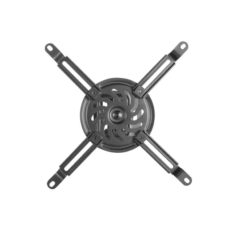 HF-PTM821: Adjustable Tilt & Rotate 4-Arm Projector Ceiling Mount Bracket (150mm) - Black