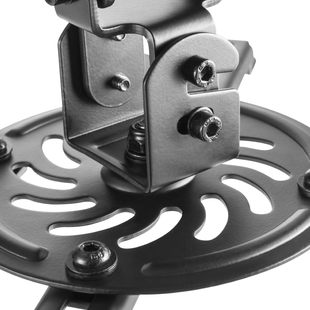 HF-PTM821: Adjustable Tilt & Rotate 4-Arm Projector Ceiling Mount Bracket (150mm) - Black