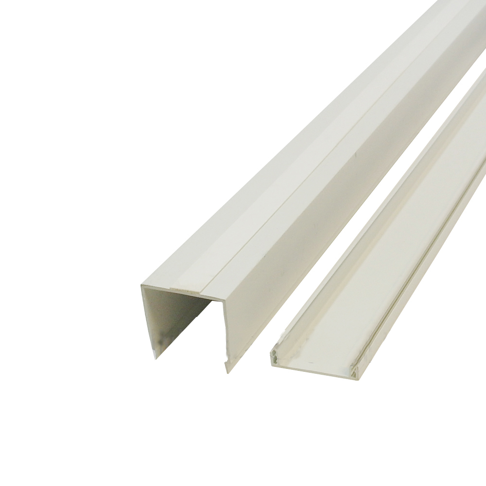HF-RW-400-IV: Perplas Total 6ft with 2pcs 3ft each Raceway with Adhesive Tape - 2 inch x 2 inch - Off White