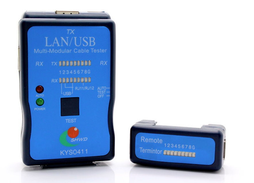 HF-S0411: RJ11/RJ12/RJ45 Telephone Network USB A B Cable Internet Wire Tester