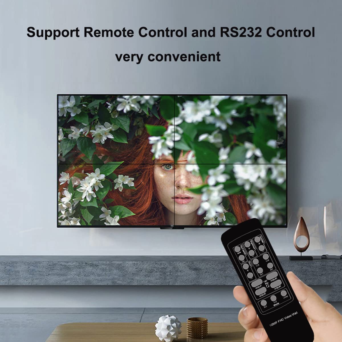 HF-VWC22A: 2x2 Video Wall Controller, 1080P@60HZ HD Display, 180 Degree Rotate, 8 Display Modes - 2x2, 1x2, 1x3, 1x4, 2x1, 3x1, 4x1,1 HDMI/DVI Input 4 HDMI Output with RS232 Control - Click Image to Close