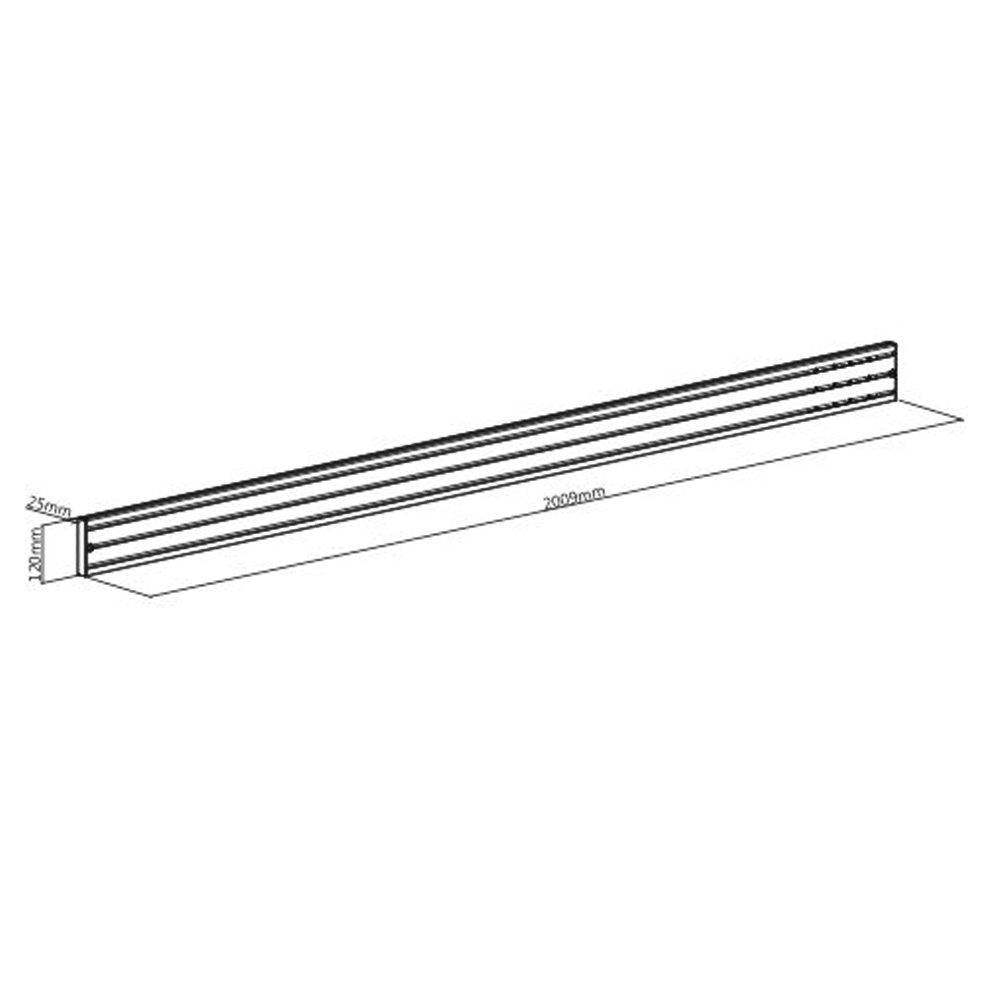 HF-VWM-R2000-1600: Video Wall Ceiling Mount/Stand - Mounting Rail 2000mm - Click Image to Close