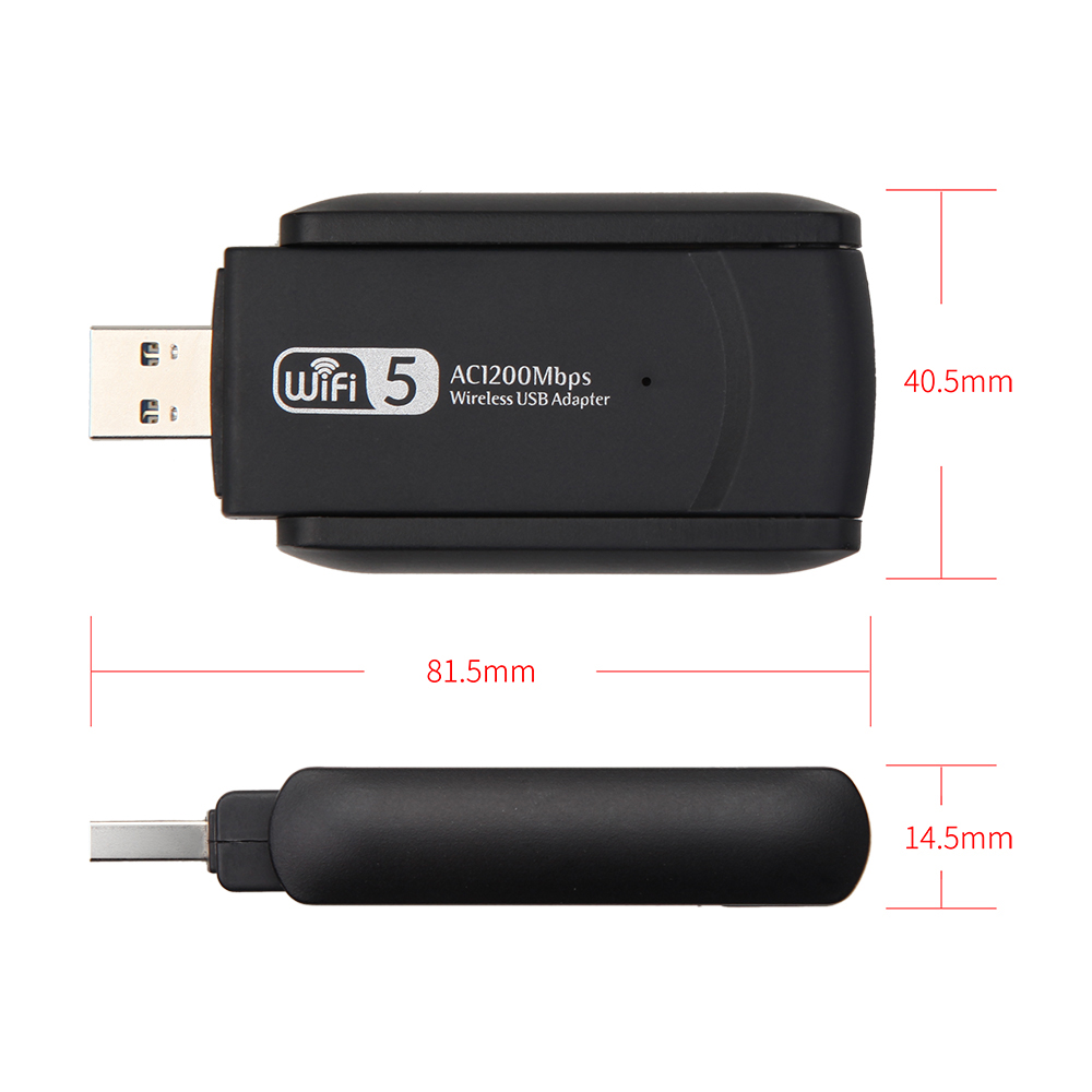 HF-WA1200WA: Wireless USB WiFi Adapter 1200M bps Lan USB Ethernet 2.4G 5G Dual Band WiFi Network Card Dongle - Click Image to Close