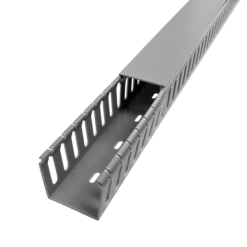 HF-WD-2020-GY: 6ft Plastic Wiring Duct with Cover 2x2 - Grey