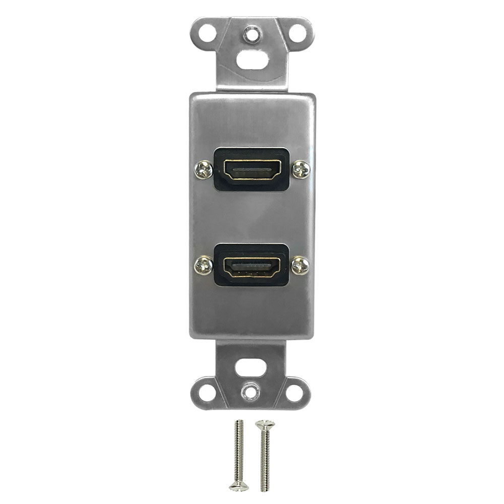 HF-WPK-DS-H2: Stainless Steel Decora Strap - 2x HDMI
