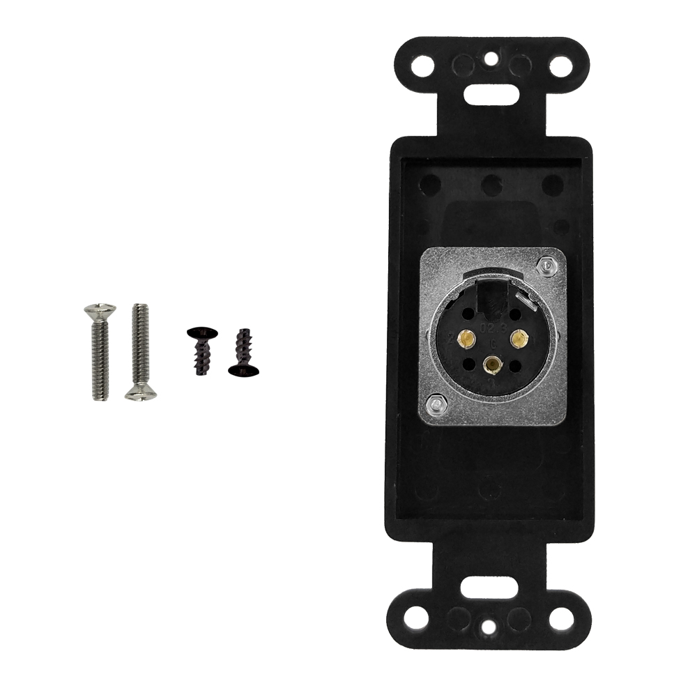 HF-WPK-XLRM1-BK: Black Decora Strap - 1x XLR Male - Click Image to Close