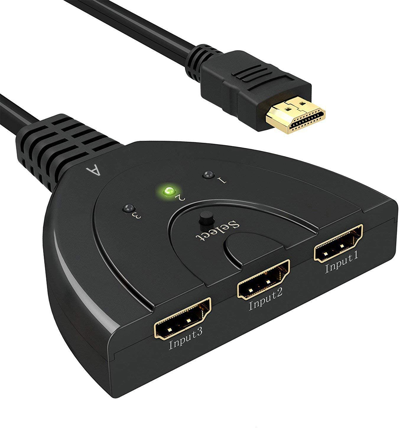 HSW0301D: 3 ports HDMI 1.3B Pigtail Auto Switch