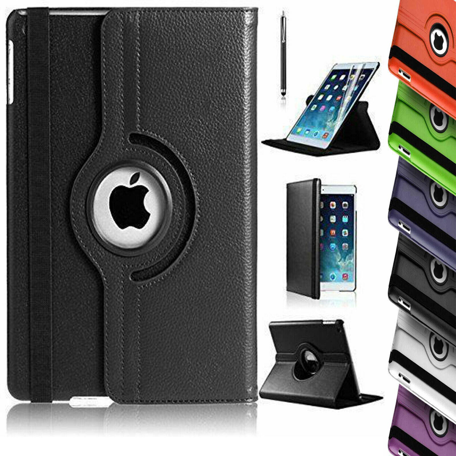 IPADT360: 360 Rotating TPU Stand Case Cover For Apple iPad