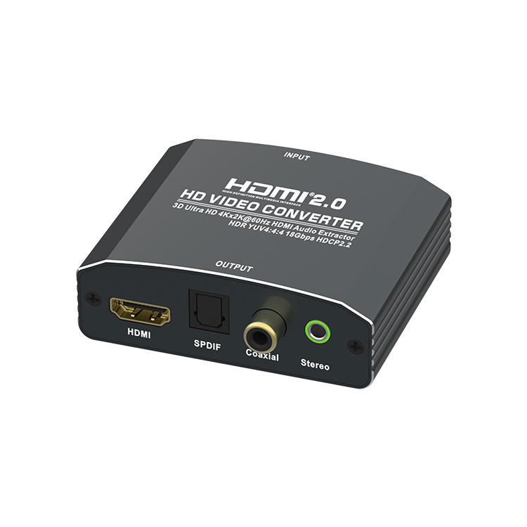 M619: 3D Ultra HD 4Kx2K@60Hz HDMI Audio Extractor (SPDIF+Coaxial+3.5mm Stereo)