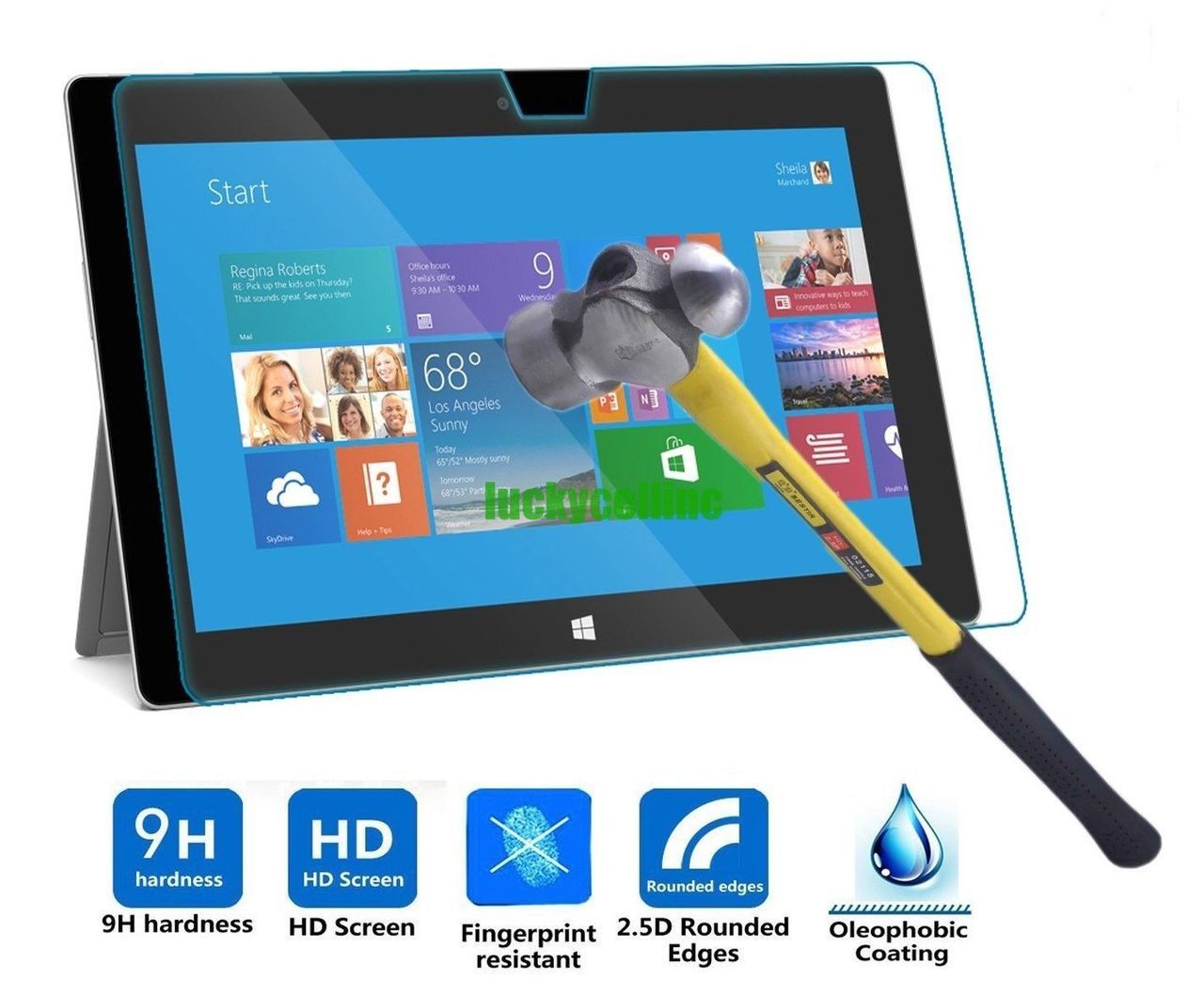 MSP-TG: MICROSOFT SURFACE PRO 3/4/5/6 12.3" TEMPERED GLASS SCREEN PROTECTOR