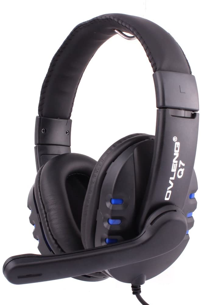 OVLENG Q7: Ovleng Q7 Dynamic Studio Stereo USB 2.0m Headphones with Microphone Cable Controller for Computer Gamer