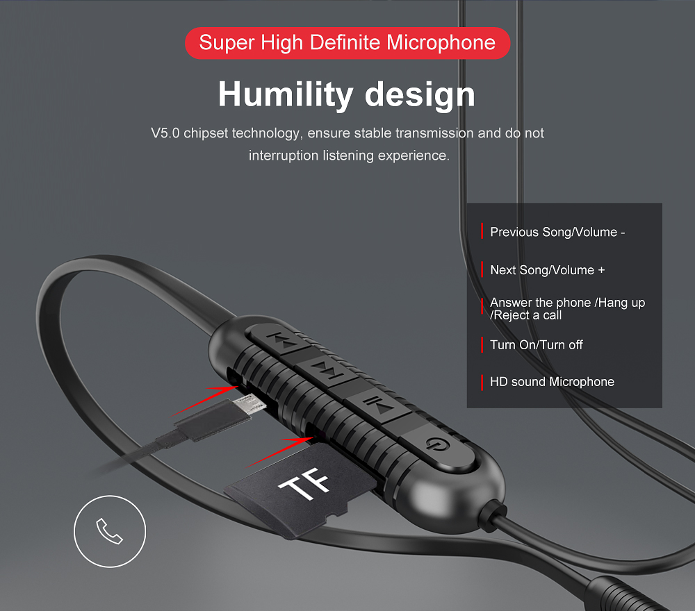OVLENG S19: Wireless Bluetooth Earphones Sport Earbuds with Microphone as MP3 Player Walkman Handsfree for Smart Devices