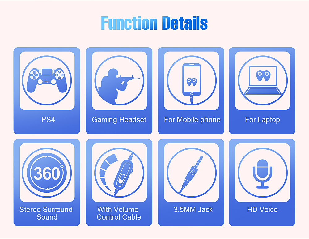 Ovleng P4: E-sports Surround Stereo Gaming Headset with Mic Headphone for Mobile,PC and any other 3.5mm devices