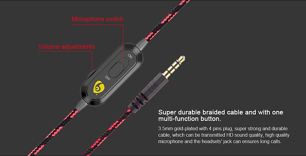 Ovleng P4: E-sports Surround Stereo Gaming Headset with Mic Headphone for Mobile,PC and any other 3.5mm devices