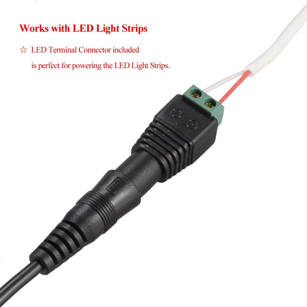 PA-U30W: 30W Universal AC/DC Adapter Switching Power Supply with 8 Selectable Adapter Tips & Micro USB Plug, for 3V to 12V Household Electronics and LED Strip