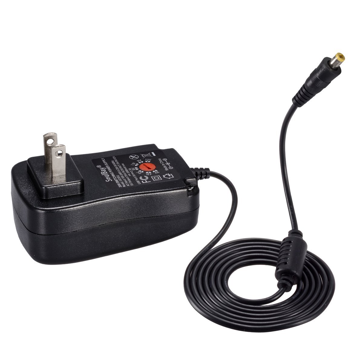 PA-U30W: 30W Universal AC/DC Adapter Switching Power Supply with 8 Selectable Adapter Tips & Micro USB Plug, for 3V to 12V Household Electronics and LED Strip