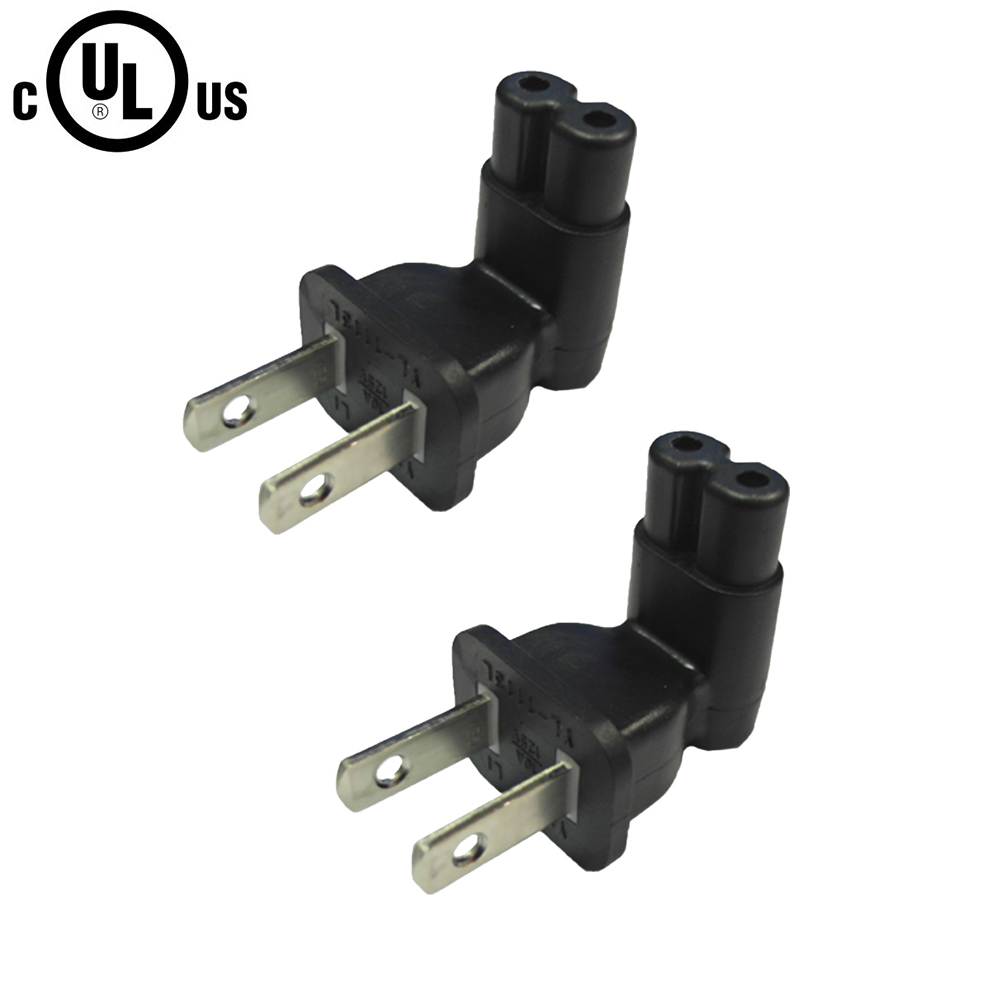 HF15PC7RAA: 1-15P Male Plug to C7 Female Right Angle Receptacle Power Cord Converter Adapter